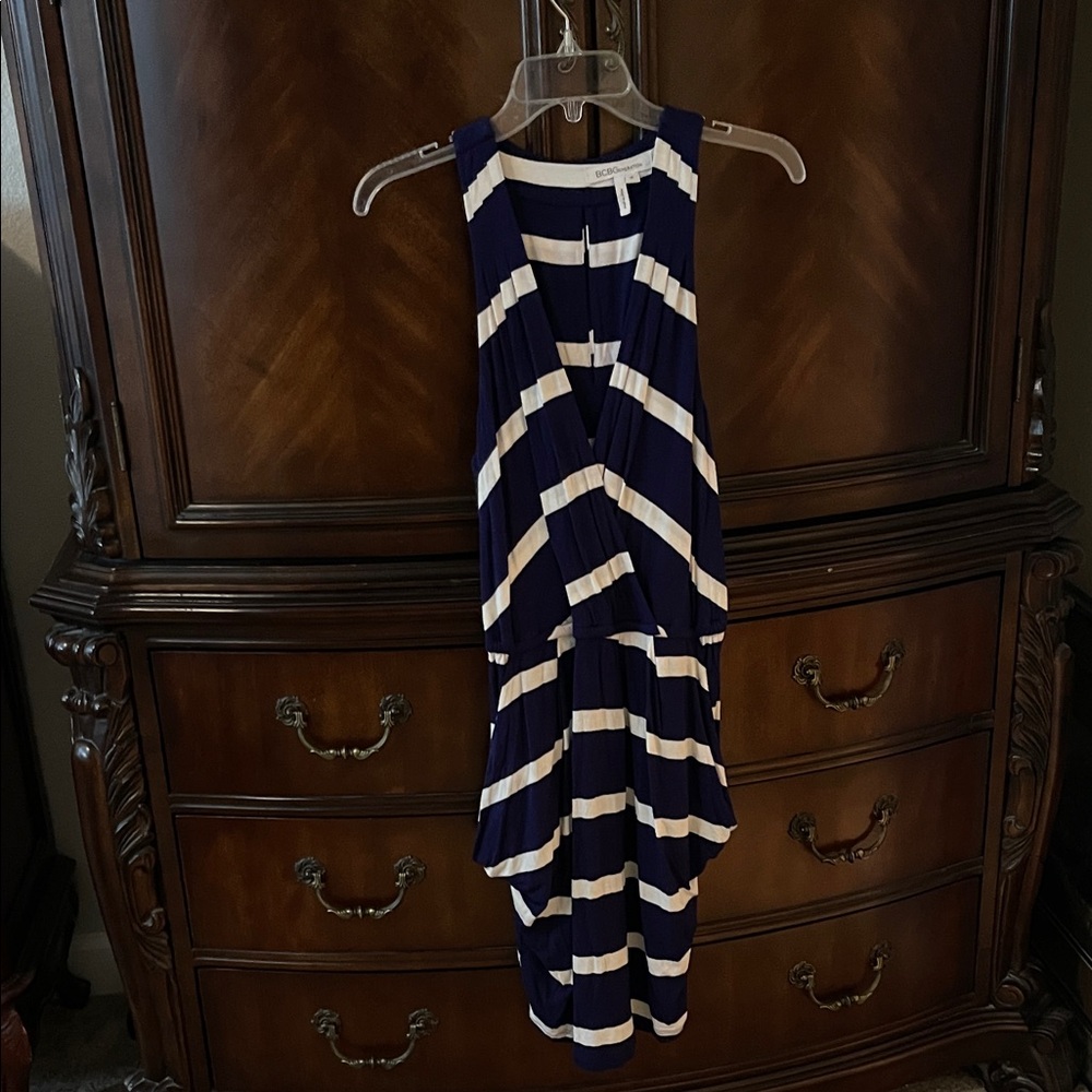 BCBGeneration Navy and White Dress - Picture 1 of 8